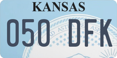 KS license plate 050DFK