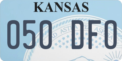 KS license plate 050DFO