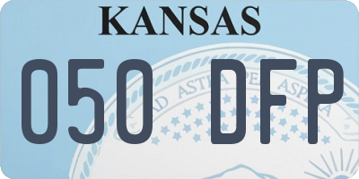 KS license plate 050DFP