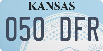KS license plate 050DFR