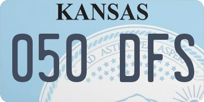 KS license plate 050DFS