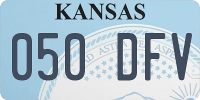 KS license plate 050DFV