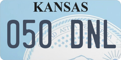 KS license plate 050DNL