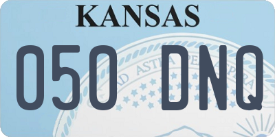 KS license plate 050DNQ