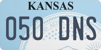 KS license plate 050DNS