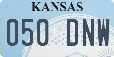 KS license plate 050DNW