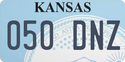 KS license plate 050DNZ