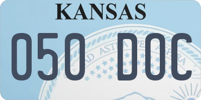 KS license plate 050DOC