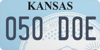 KS license plate 050DOE
