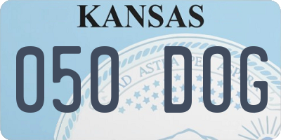 KS license plate 050DOG