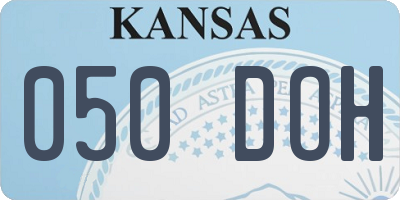 KS license plate 050DOH