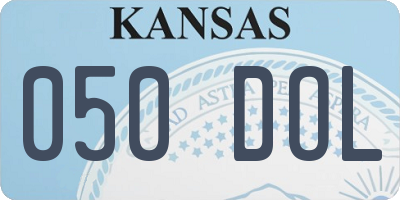 KS license plate 050DOL
