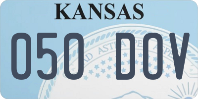 KS license plate 050DOV