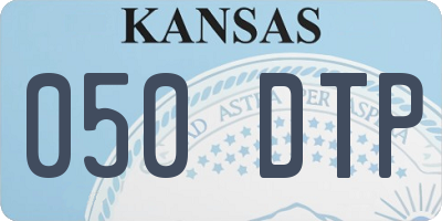 KS license plate 050DTP