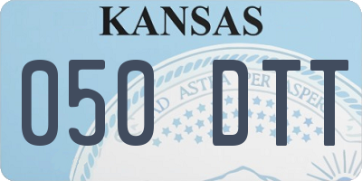 KS license plate 050DTT