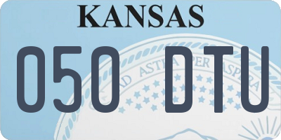 KS license plate 050DTU