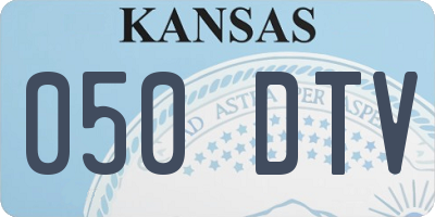 KS license plate 050DTV
