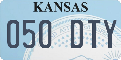 KS license plate 050DTY