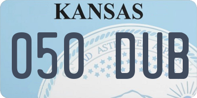 KS license plate 050DUB