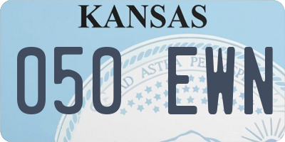 KS license plate 050EWN
