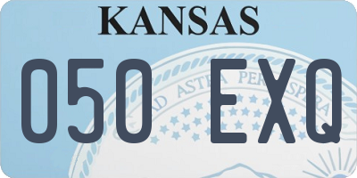 KS license plate 050EXQ