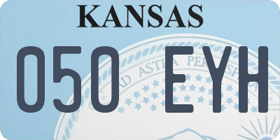 KS license plate 050EYH