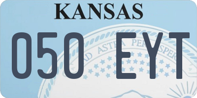 KS license plate 050EYT