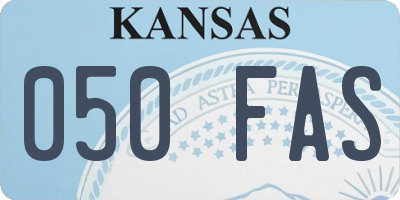 KS license plate 050FAS