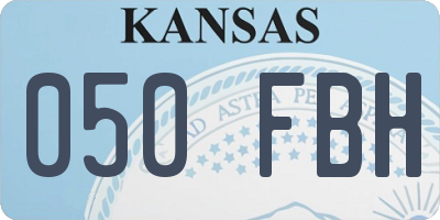 KS license plate 050FBH