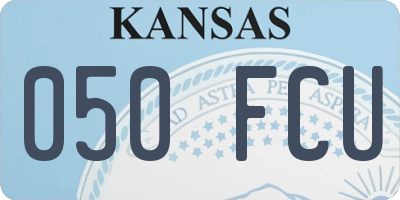 KS license plate 050FCU
