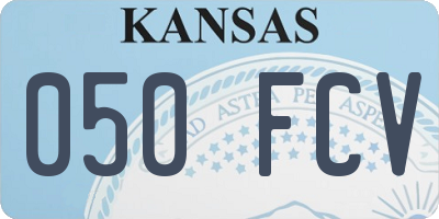 KS license plate 050FCV