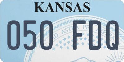 KS license plate 050FDQ
