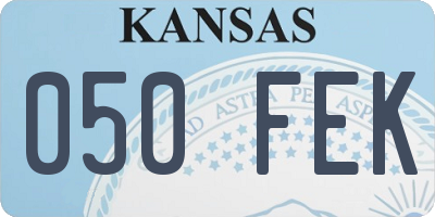 KS license plate 050FEK