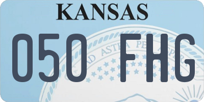 KS license plate 050FHG