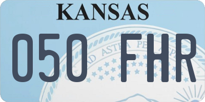 KS license plate 050FHR