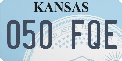 KS license plate 050FQE