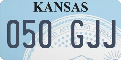 KS license plate 050GJJ