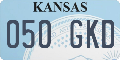 KS license plate 050GKD