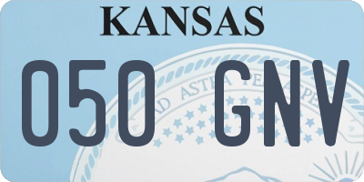 KS license plate 050GNV