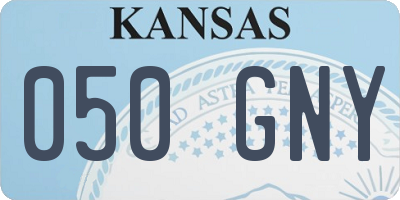 KS license plate 050GNY