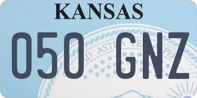 KS license plate 050GNZ