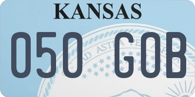 KS license plate 050GOB