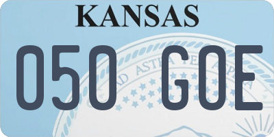 KS license plate 050GOE
