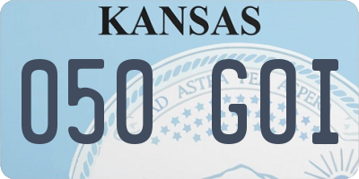 KS license plate 050GOI