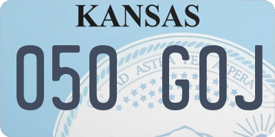 KS license plate 050GOJ