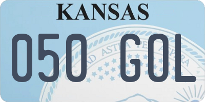 KS license plate 050GOL