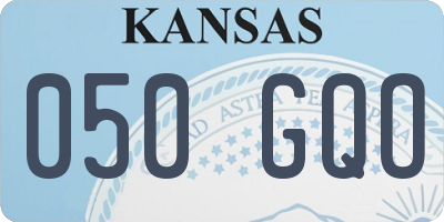 KS license plate 050GQO