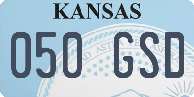 KS license plate 050GSD