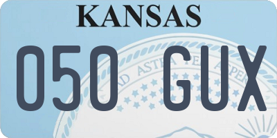 KS license plate 050GUX