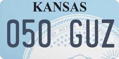 KS license plate 050GUZ